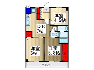 ホワイトハイツ小峰の物件間取画像